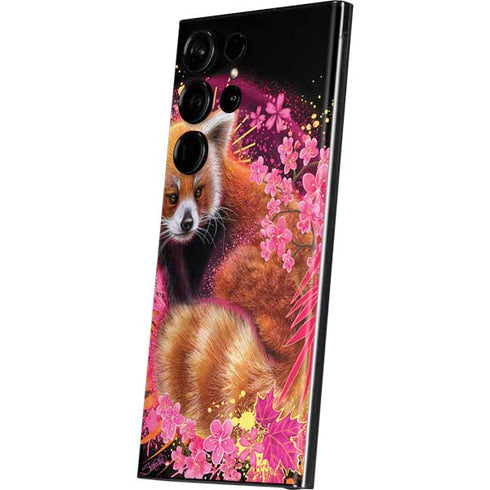 Red Panda with Flowers by Sheena Pike Galaxy Skins